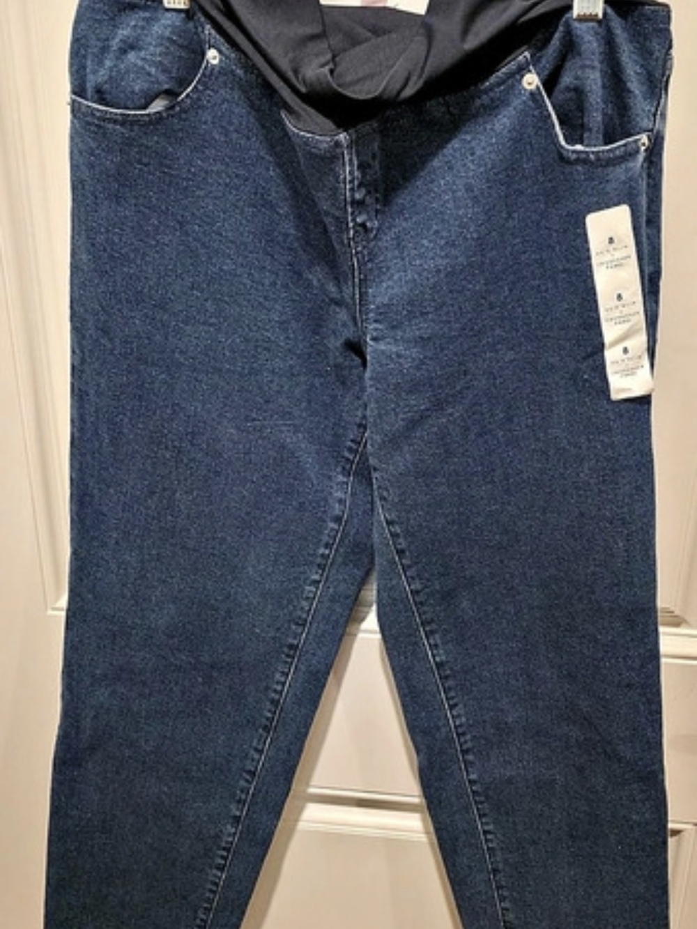 Isabel Maternity Crossover Panel Jeans Girls Size 8 Blue Jeans NWOT